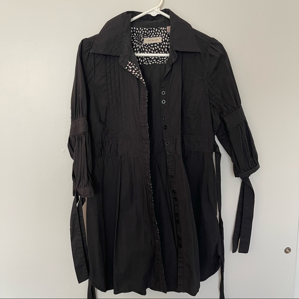 Ted Baker Black Formal Shirt Dress